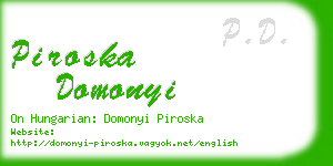 piroska domonyi business card